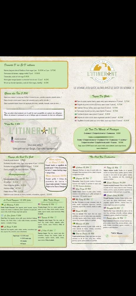 L'itinérant - Menu Image 1