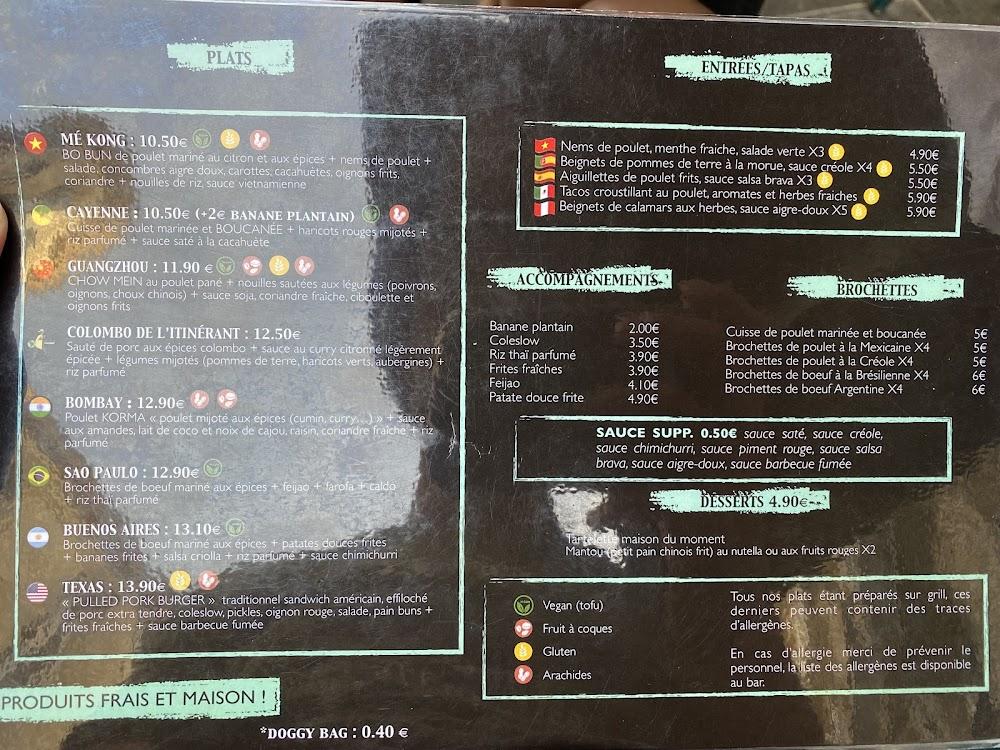 L'itinérant - Menu Image 3